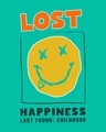 Shop Women's Green Happiness Lost Graphic Printed T-shirt-Full