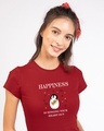 Shop Happiness-penguin Half Sleeve T-Shirt-Front