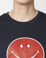 Shop Men's Blue Happy Face Coke Graphic Printed T-shirt
