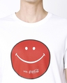 Shop Happy Face Coke Half Sleeves T-Shirt