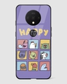 Shop Happy Faces Premium Glass Case for OnePlus 7T-Front