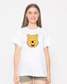 Shop Happy Pooh Boyfriend T-Shirt (DL)-Front