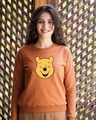 Shop Happy Pooh (DL) Fleece Light Sweatshirt-Front