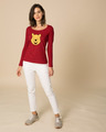 Shop Happy Pooh Scoop Neck Full Sleeve T-Shirt (DL)-Design