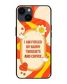 Shop Happy Thought Premium Glass Case for Apple iPhone 14 (Shock Proof, Scratch Resistant)-Front