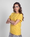 Shop Happy Yellow All Over Printed Boyfriend T-Shirts-Design