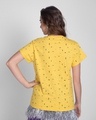 Shop Happy Yellow All Over Printed Boyfriend T-Shirts-Full