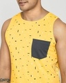 Shop Happy Yellow Round Neck Pocket Vest