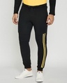 Shop Happy Yellow Stripes Casual Jogger Pants-Front
