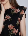 Shop Women Keyhole Neck Short Sleeves Floral Top