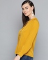 Shop Women Mandarin Collar Full Sleeve Solid Top-Full