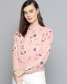 Shop Women's Round Neck Full Sleeve Floral Top-Front