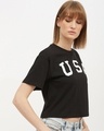 Shop Women's Round Neck Short Sleeves Printed T-shirt-Design