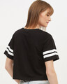Shop Women Round Neck Short Sleeves Solid T-Shirt-Full