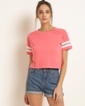 Shop Women Round Neck Short Sleeves Solid Top-Front