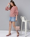 Shop Women Round Neck Short Sleeves Solid Top