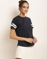 Shop Women Round Neck Short Sleeves Solid Top-Full
