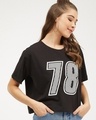 Shop Women's Round Neck Three Quarter Sleeves Printed T-shirt-Design