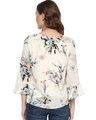 Shop Women Round Neck Three Quarter Sleeves Printed Top-Design