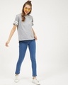 Shop Women Round Neck Three Quarter Sleeves Solid T Shirt-Front