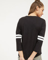 Shop Women's Round Neck Three Quarter Sleeves Solid T Shirt-Full