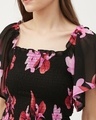 Shop Women's Black All Over Floral Printed Top