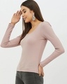 Shop Women Scoop Neck Full Sleeve Solid Top-Full