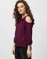 Shop Women V Neck Three Quarter Sleeves Solid Top-Design