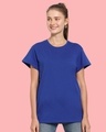 Shop Hashtag Blue Boyfriend T-Shirt-Front