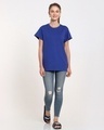 Shop Hashtag Blue Boyfriend T-Shirt-Full