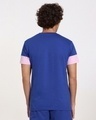 Shop Hashtag Blue Chest Color Block T-Shirt-Full