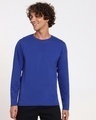 Shop Hashtag Blue Full Sleeve T-Shirt-Front