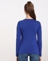 Shop Women's Hashtag Blue Henley Slim Fit T-shirt-Full