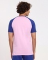 Shop Hashtag Blue Raglan Henley T-Shirt-Full