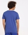 Shop Hashtag Blue Stripe Pocket T-Shirt-Full