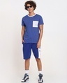 Shop Hashtag Blue Stripe Pocket T-Shirt