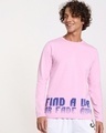 Shop Hashtag Pink Full Sleeve T-Shirt-Front