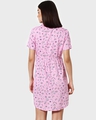 Shop Hashtag Pink Gather AOP Slim Fit Dress-Full