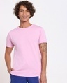 Shop Hashtag Pink Half Sleeve T-Shirt-Front