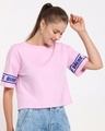 Shop Hashtag Pink Loose Fit Short Top-Design