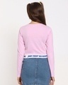 Shop Hashtag Pink Print Full Sleeve Slim Fit Short Top-Full