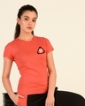 Shop Hazadous Half Sleeve T-Shirt Smoke Red