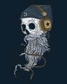 Shop Headphone Jack Skull Half Sleeve T-Shirt