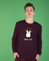 Shop Headphone Penguin Fleece Sweatshirt-Front