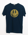 Shop Headphone Smiley Half Sleeve T-Shirt-Front