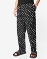 Shop Men's Black All Over Headphone Printed Pyjamas-Front