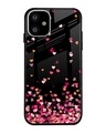 Shop Heart Rain Fall Printed Premium Glass Cover for iPhone 11 (Shock Proof, Lightweight)-Front