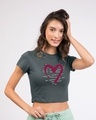 Shop Heartbreaker Round Neck Crop Top T-Shirt-Front