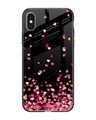 Shop Hearts Printed Silicon Glass Cover For Apple iPhone XS Max (Light Weight, Impact Resistant)-Front