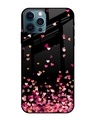 Shop Hearts Printed Silicon Glass Cover For iPhone 12 Pro Max (Light Weight, Impact Resistant)-Front